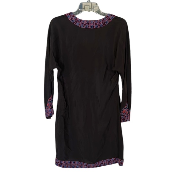 What Goes Around Comes Around Margot Silk Black Embroidered Tunic Dress - XS - Picture 9 of 16
